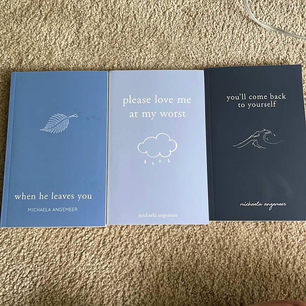 set of 3 Michaela Angemeer poetry books